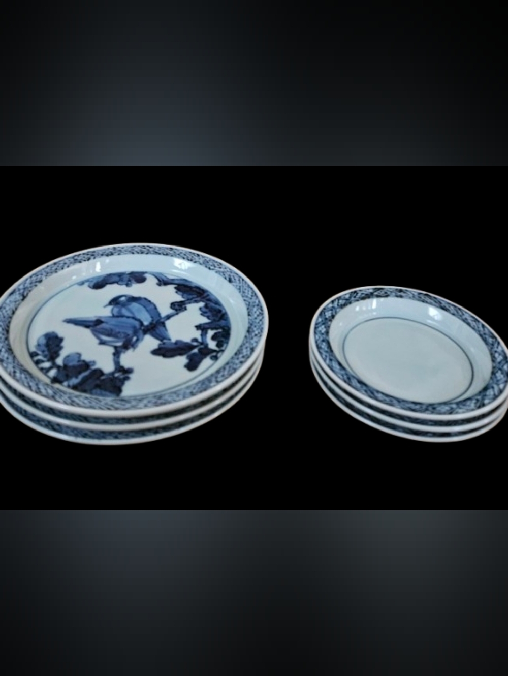 *Fitz & Floyd Bird Hand-Painted Set Of 3 Salad Plates & 3 Saucer/Dessert Plate